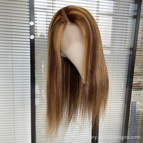 Dropshipping human hair 4/27 lace front wigs,cheap 100% human hair wigs color 27, virgin hair wigs human hair lace front
